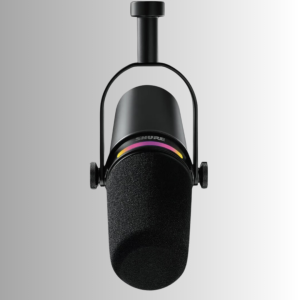 Alternative view of Shure MV7+ podcast microphone (Black)