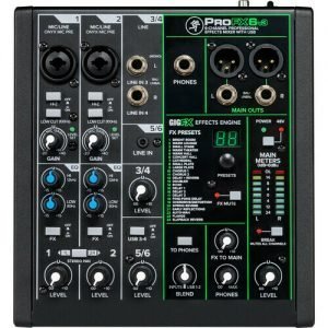 Alternative view of Mackie ProFX6v3 6-Channel mixer built-in FX