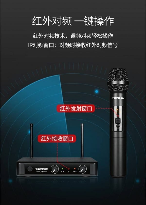 Takstar X3HH (雙無線手咪 UHF 系統) - Image 8