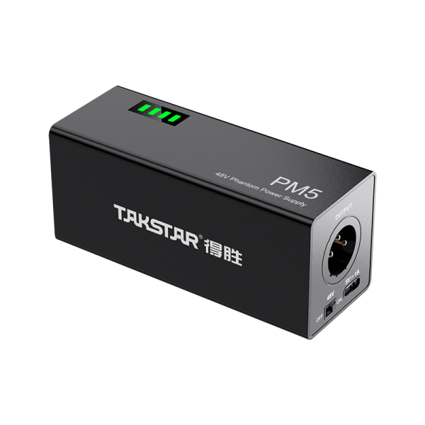 Takstar PM5 (Gen 2) 48V Phantom Power Supply 可充電幻象電源|內置鋰電池|XLR 平衡輸入輸出 - Image 4