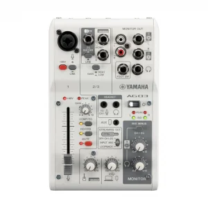 Yamaha AG03 MK2 3-Channel Live Streaming Loopback Audio USB Mixer (White)