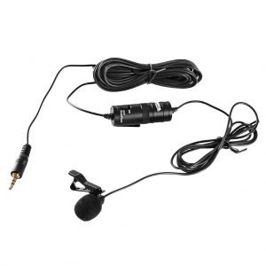 BOYA BY-M1 (3.5mm Electret Condenser Microphone with 1/4" Adapter for Smartphones, Dslr, Camcorders)