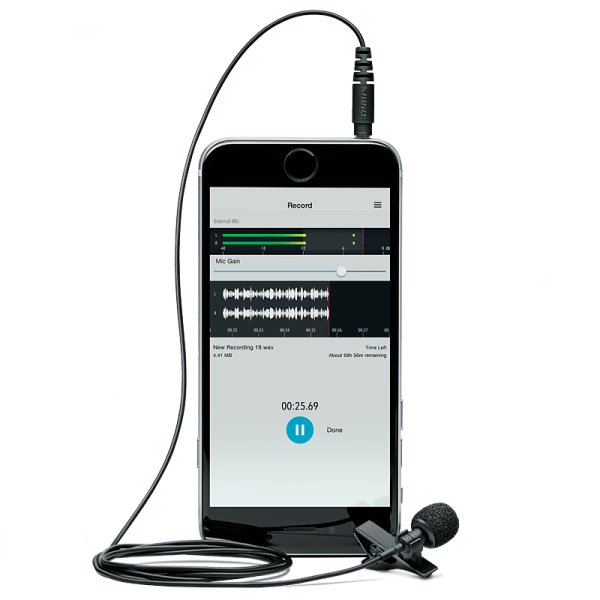 Shure Motiv MVL Omnidirectional Condenser Lavalier Microphone