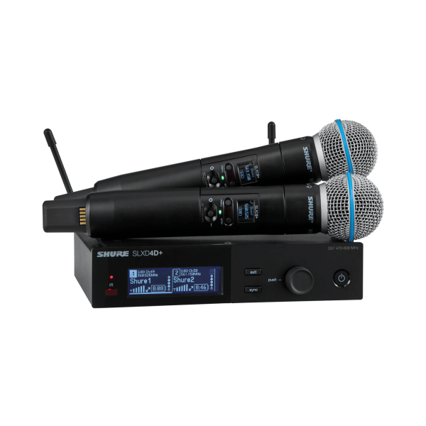 Shure SLXD24D+/B58 (配備 SLXD4D+接收機 + 2支 Beta 58A 無線咪)