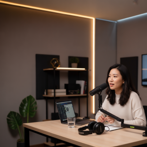 Alternative view of Shure｜Gator SH-BROADCAST2 矮桌面麥克風懸臂 — 360° 靈活調整，維持視野清晰